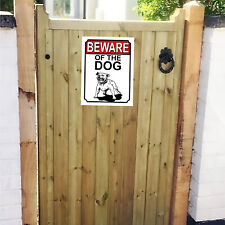 Beware Of The Dog Metal Gate Sign 150mm x 200mm 1596H1