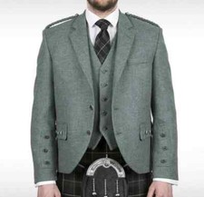Lovat green crial argyle kilt - green,
