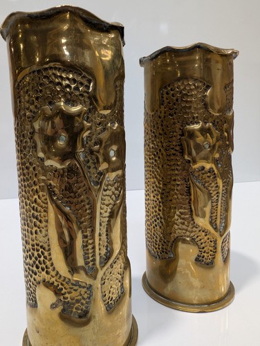 Pair ww1 brass - ww1, trench