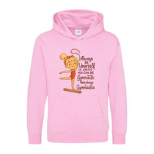 Always Be Yourself Gymnast Hoodie Tee – Cute Gymnastics Gift for Girls