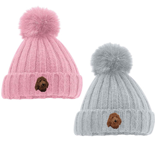 Labradoodle pom beanie - labradoodle,
