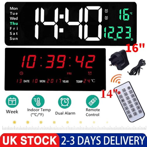 Large led wall clock digital - led,
