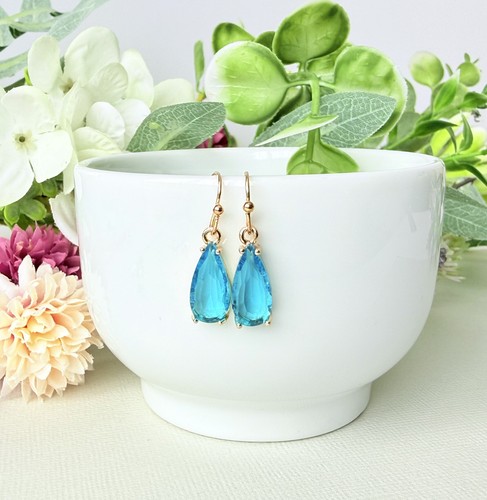 Aqua blue faceted austrian - aqua,