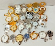 Job Lot Vintage & Modern Pocket Watches Mixed Designs Quartz Untested Bundle