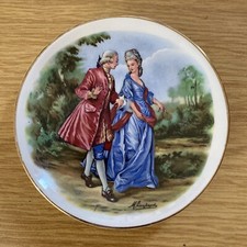 Liverpool Road Pottery - Stoke on Trent - small plate, Man & Lady in blue dress 