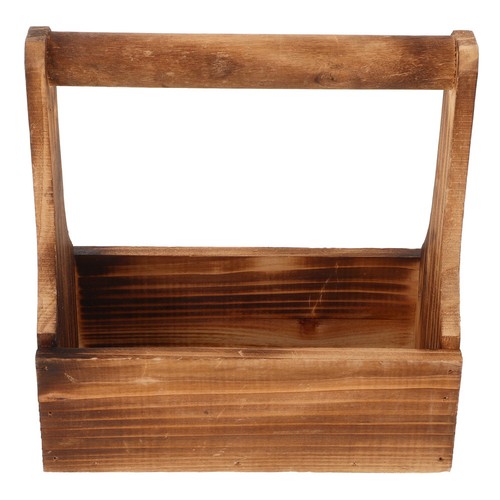Wood planter bucket light - wood,