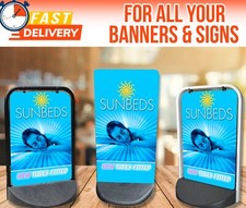 Sun bed shop pavement sign