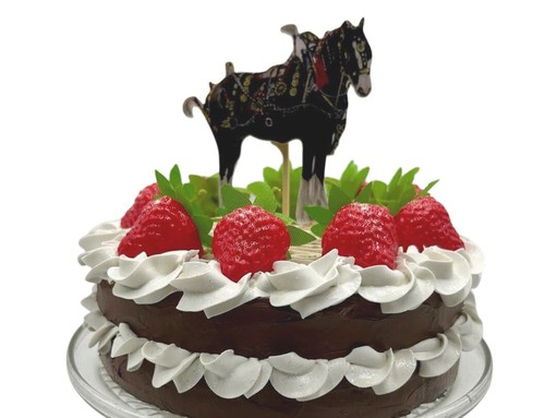 Shire horse cake - shire, topper