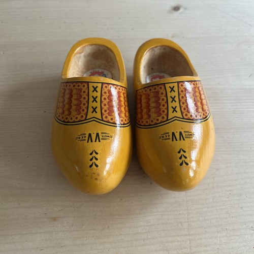 Vintage wooden clogs dutch - vintage,