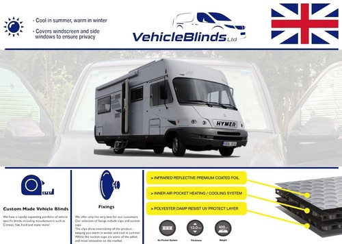 Stealth blinds for hymer - blinds,