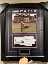 JOHN DALY AUTOGRAPHED SIGNED GOLF GLOVE From St. Andrews 24x20 FRAMED PHOTO
