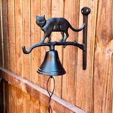 Cat Door Bell Antique Cast