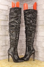 BLACK FAUX LEATHER MOC SNAKLE