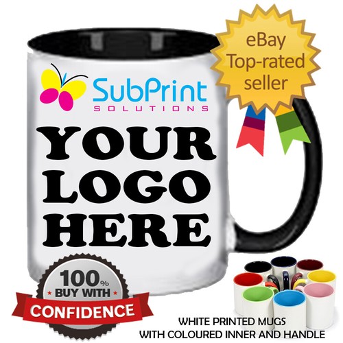 Printed bulk logo coffee mugs - bulk,