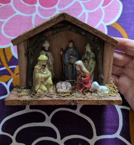 Vintage christmas nativity - vintage,