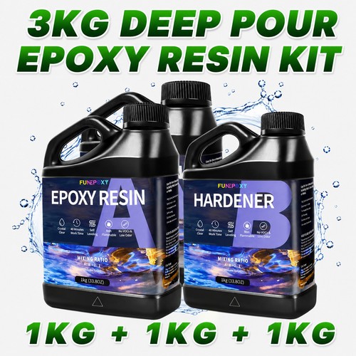 3kg deep pour clear - clear, epoxy