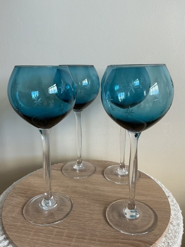 Set teal blue wine - of,