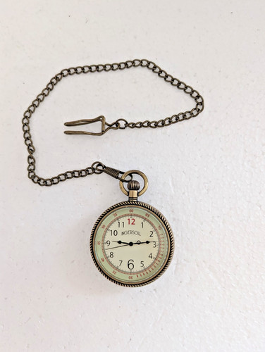 Vintage ingersoll brass - vintage, pocket