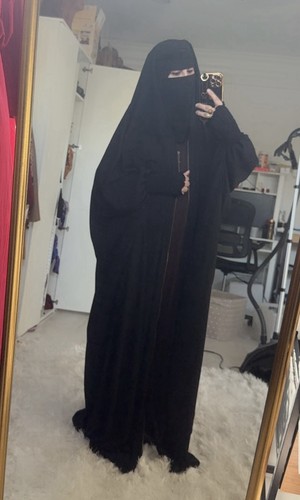 Black irani chador open - black,