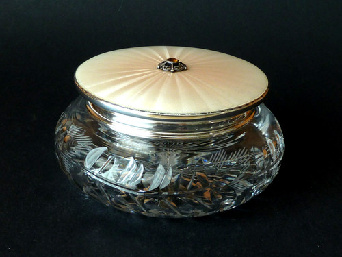 Lidded powder bowl large - lidded, box