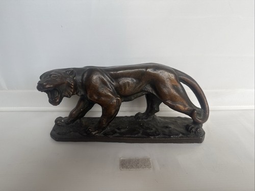 Large bronze panther figure - bronze,