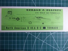 1/72 SUPERB GJE # HIGH DETAIL RARE OOP VACFORM NORTH AMERICAN B-45 A,B,C TORNADO