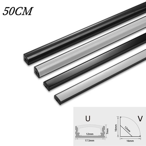 Black led aluminum profile - black,