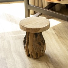 Round rustic teak - teak, root