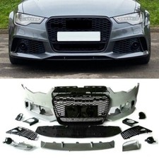 Fits Audi A6 S6 2011-14 Front Bumper Full Bodykit RS6 Look W/Pdc & Washer Holes