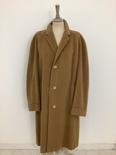 Vintage 1960s Aquascutum coat wool cashmere long camel crombie overcoat #V1