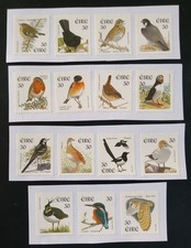 IRELAND 1999 BIRDS COMPLETE SET WITH PHOSPHOR FRAME UNUSED ON PIECE EX M/SHEET