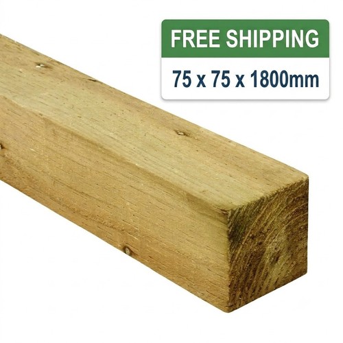 Incised timber fence post - 75, x