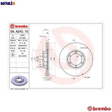 2x BRAKE DISC 09.A243.10 FOR