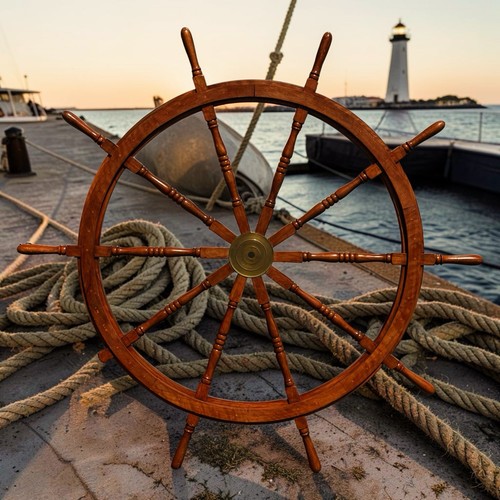 Huge wooden ships - wooden, wheel.