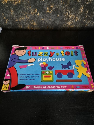 Vintage fuzzy felt playhouse - felt, playhouse-