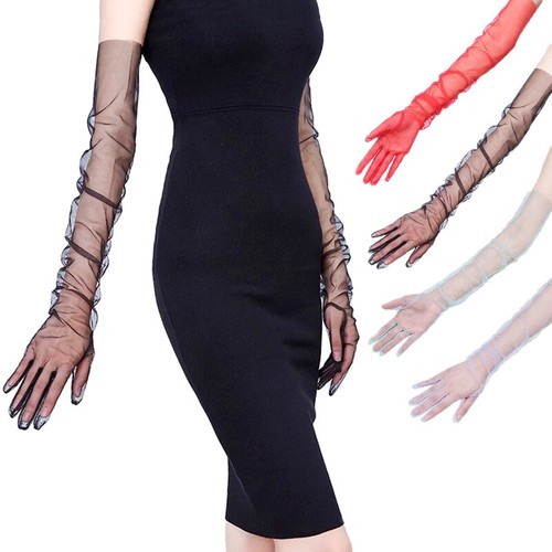 Sheer gloves long short - long,