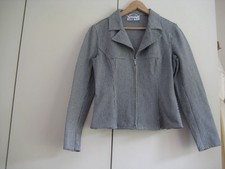 Sportmax black and white long sleeved Italian cotton jacket, UK 14