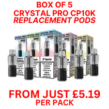 Crystal Pro CP 10K Refills | Replacement Prefilled Pods | Box Of 5