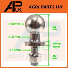 Tow Ball Hitch Pin ATV Quad Bike Garden Tractor Mini Ride on Lawn Mower Towing