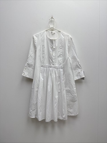 Cos white cotton shirt dress - cotton,