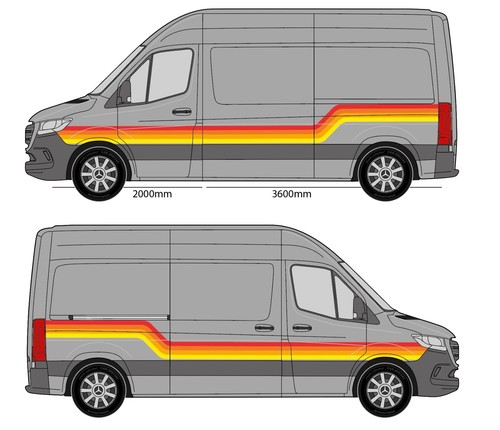 Retro sunset vinyl - stripes, for