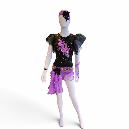 Purple black ballroom latin - black,