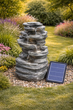 Solar Rock Water Fountain LED