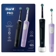 Oral-B Vitality Pro Duo Electric Toothbrushes  Black and Purple