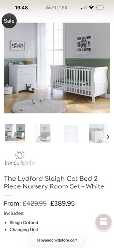 The lydford sleigh cot bed - sleigh, 2