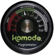 Komodo Reptile Vivarium Analogue Hygrometer Enclosure Humidity Gauge Meter