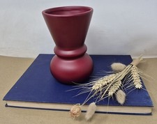 Deep Red Matte Ceramic Vase