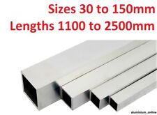 ALUMINIUM SQUARE BOX SECTION TUBE 30mm, 40mm, 50mm 60mm, 65mm. 100mm, 150mm