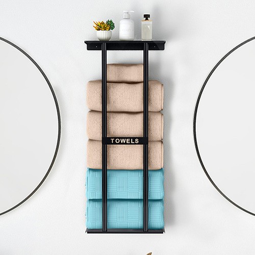 Towel rack with shelf metal - rack,