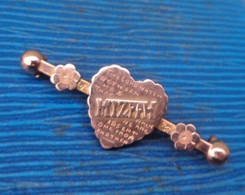 Antique gold mizpah brooch 9ct - antique,